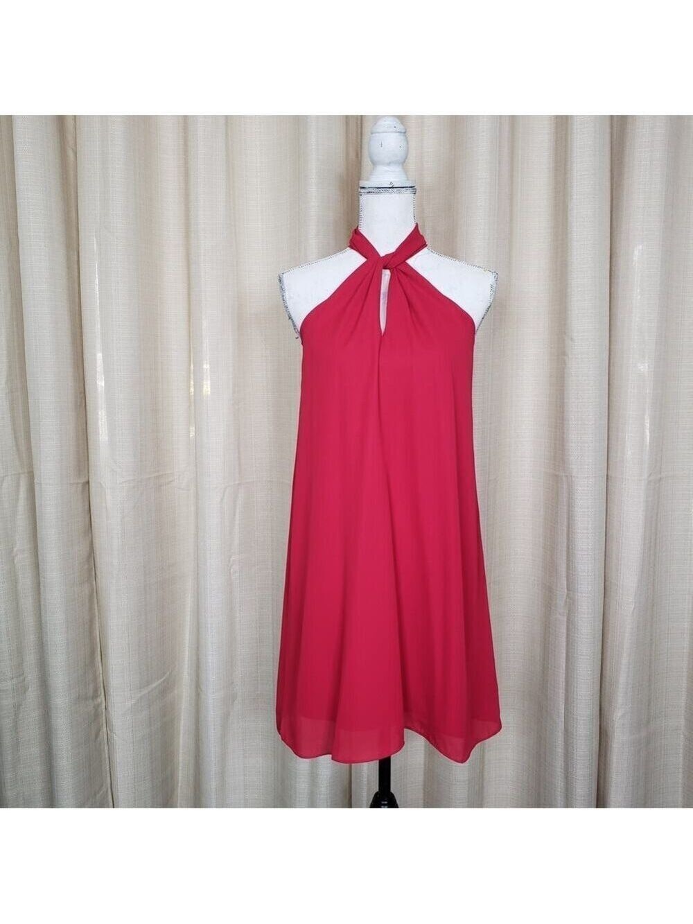 Soprano Women's Red Halter Mini Dress Size XS - Picture 8 of 8